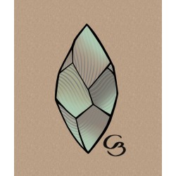 Cabochon en bois rare (à...